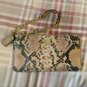 Coach Snake Print Wristlet